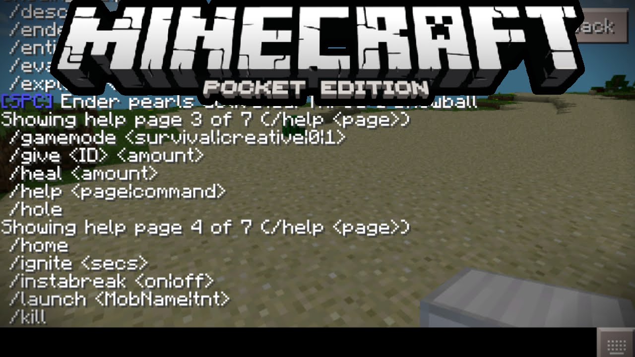 [0.12.1] MCPE Mod Showcase: COMMANDS MOD! - YouTube