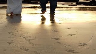 Pegadas Na Areia Momento Para Refletir