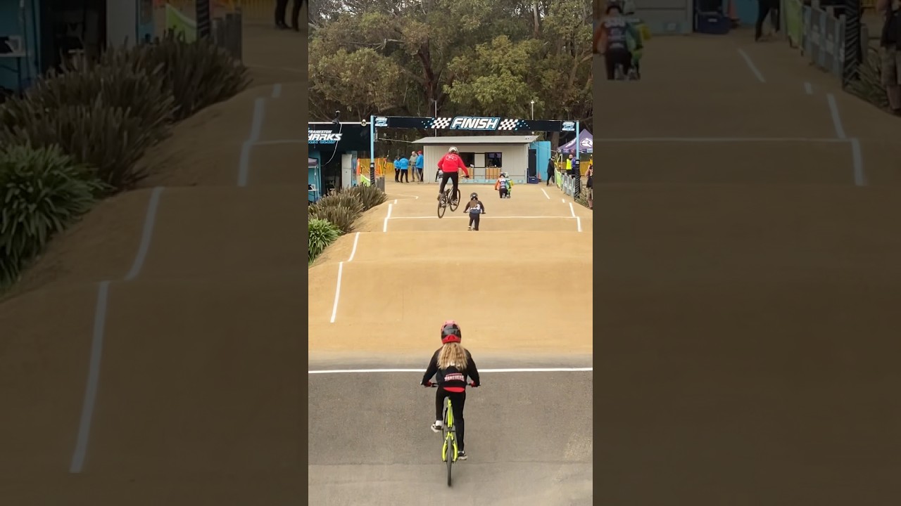 Max, warm up before Vic state championships at Frankston BMX track