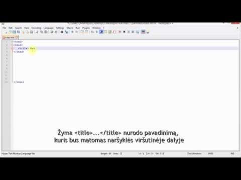 Video: Kaip sukurti pavadinimą HTML?