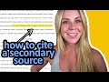 Referencing secondary sources in apa 7th style