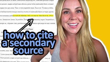 Referencing Secondary Sources in APA 7th Style