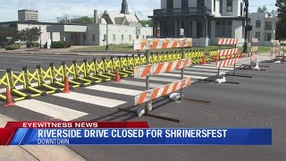 Riverside Drive in Evansville closed ahead of ShrinersFest