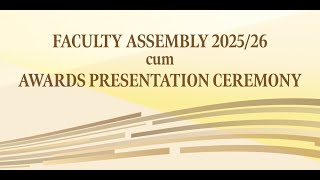FLASS Faculty Assembly 2025/26 cum Awards Presentation Ceremony