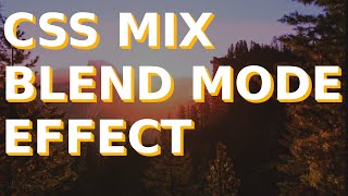 Html Css JavaScript Mix Blend Mode Effect.