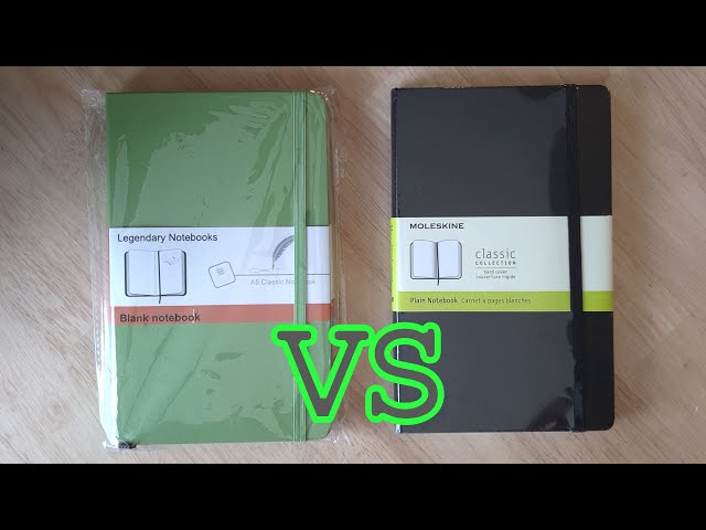 Moleskine classic plain notebook vs Legendary notebook (knockoff