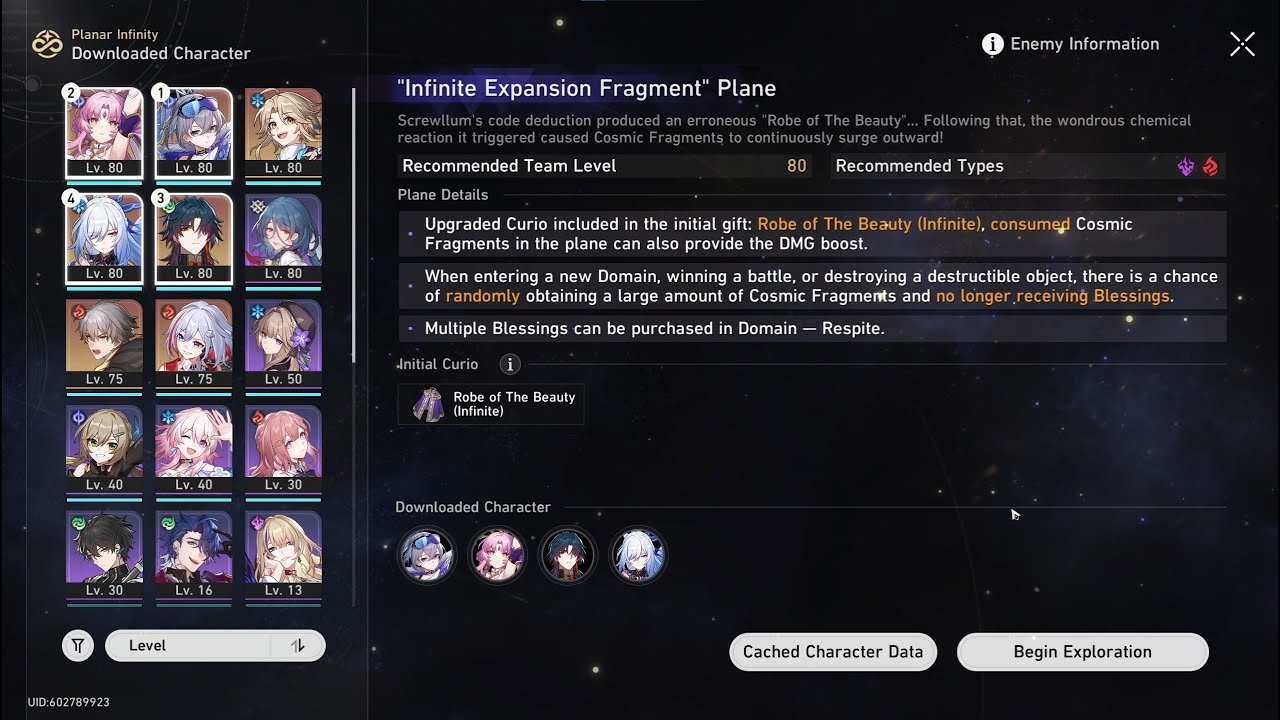 Honkai Star Rail - Planar Infinity 3, Infinite Expansion Fragment Plane Playthrough