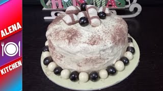 Σπιτική Τούρτα με Λευκή Σοκολάτα & Bueno | Homemade White Chocolate & Bueno Cake | Alena Kitchen