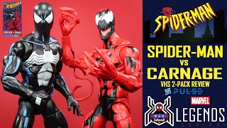 Marvel Legends SPIDER-MAN vs CARNAGE Animated Series TAS VHS Cel-Shaded Pulse 2-Pack Figure Review