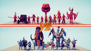 MEGA DYNASTY TEAM vs MEGA TRIBAL TEAM  Totally Accurate Battle Simulator | TABS