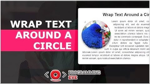 How to Wrap Text Around Circle Shape using HTML and CSS  | CSS Text Effect | #ProgrammingEye
