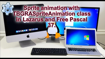 Sprite animation with TBGRASpriteAnimation class in Lazarus and Free Pascal #lazarus #freepascal