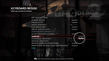 How To Disable Gamepad In Left 4 Dead 2