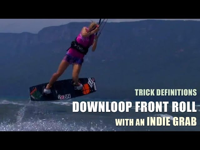 Downloop Front Roll with an Indie Grab - Kitesurfing Trick Definition