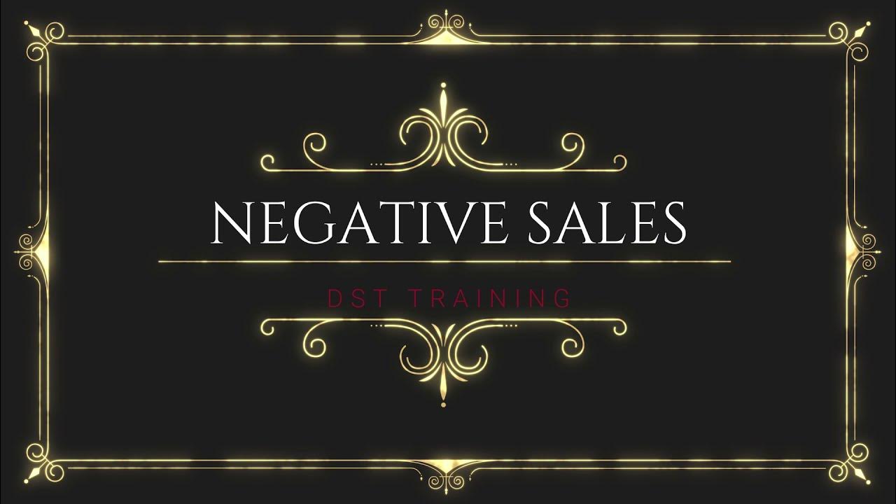 Negative Sales YouTube