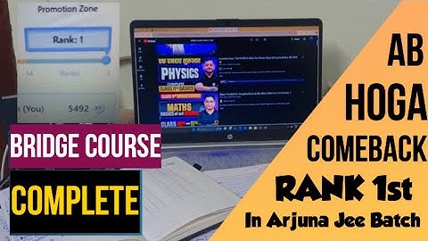 A Study update video || IIT JEE Aspirant || Bridge Course of PW❤||Strategy ||Backlog cover