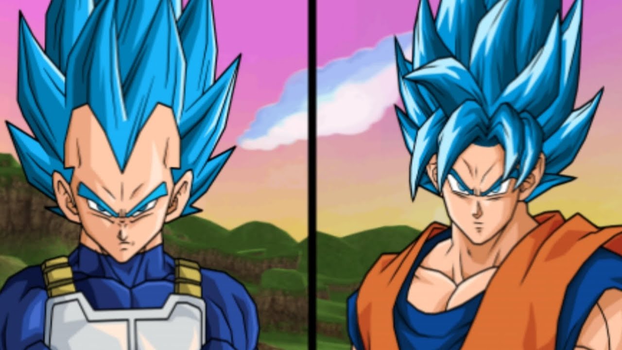 Goku blue vs vegeta blue