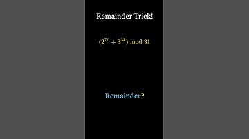 Solve (2^70 + 3^35) mod 31 in Seconds! 🔥 #MathTricks