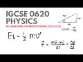 All IGCSE Physics Equations you need to know for the new syllabus