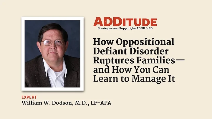 How Oppositional Defiant Disorder Ruptures Familie...