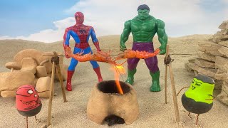 Hulk vs Spiderman: Survival in the Desert,how to set effective shrimp traps-Who would have thought??