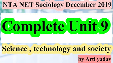 Science , technology and society | nta net sociology unit 9