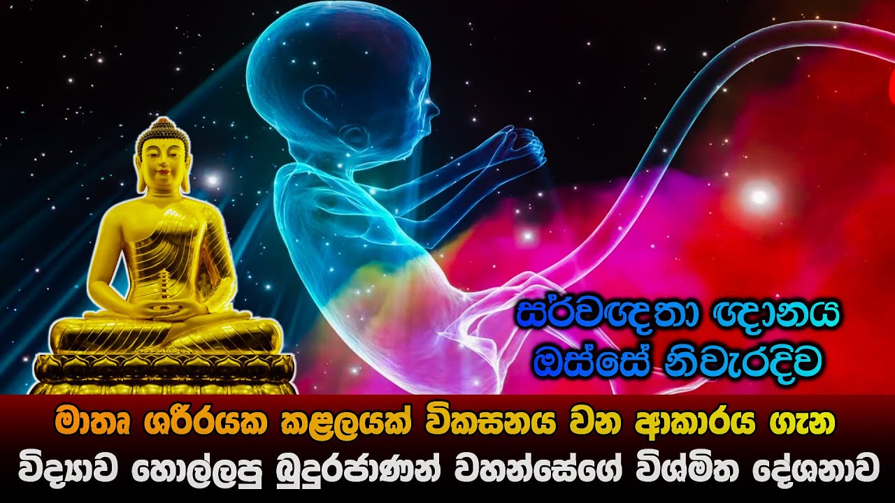 මාතෘ ශරීරයක කළලයක් විකසනය වන ආකාරය ගැන බුදුහිමිගේ විශ්මිත දේශනාව