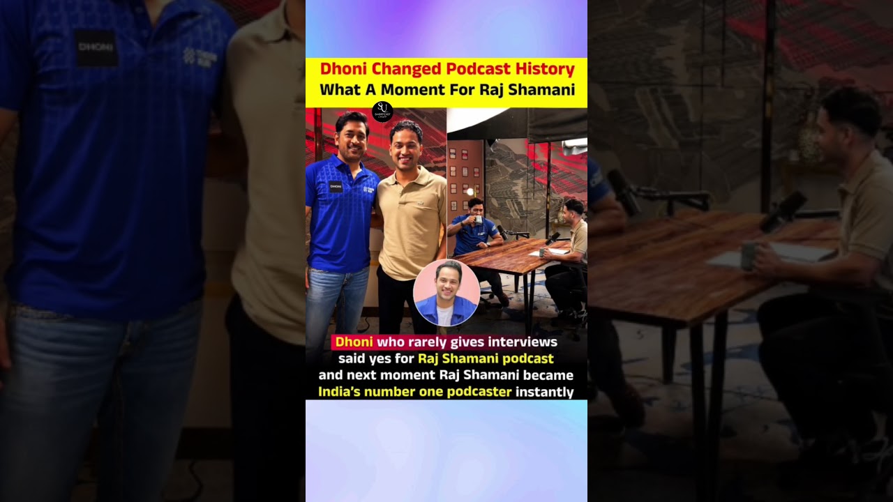 Dhoni Changed Podcast History What A Moment For Raj Shamani#MSDhoni #RajShamani