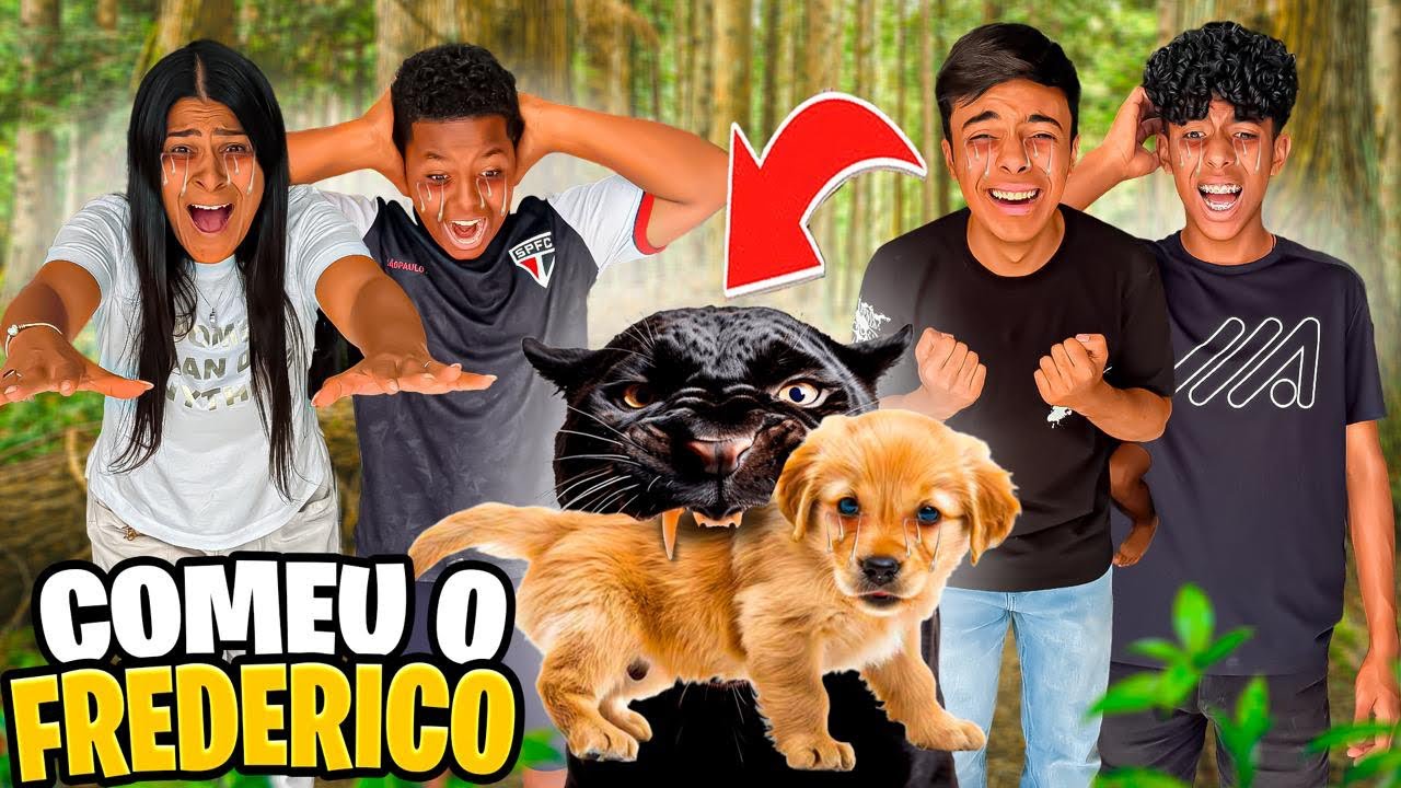 Estevão e Gabriel, em: A PANTERA COMEU O FREDERICO 😭 O que vamos fazer?😭