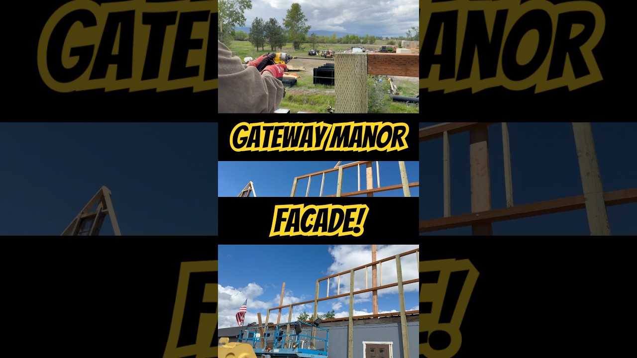 🎃Gateway Manor Facade PT.1 👻 #diy #halloween #howto #building #build💀