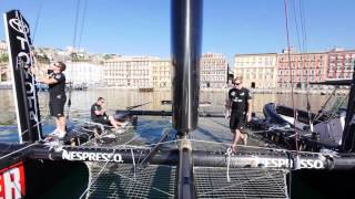 ETNZ Naples final practice day preparations,AC45’s.