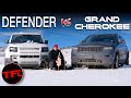 Deepish Snow Tested: $53K Grand Cherokee vs $69K Defender - Which Is Best?