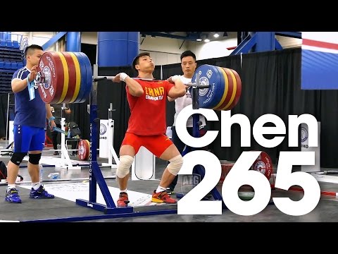 Chen Lijun (62kg) 265kg Front Rack Holds (4.27 x BW) 2015 World Weightlifting Championships