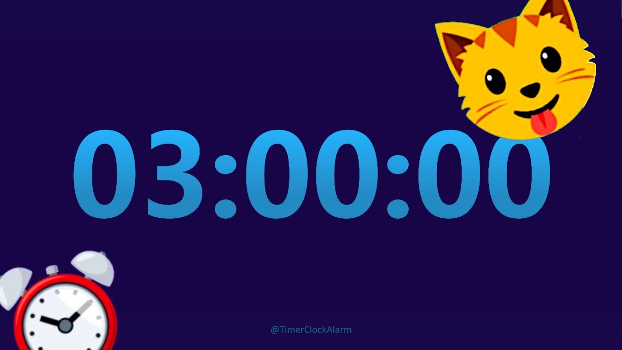 3 Hour Timer - 3 hour Alarm Clock ⏱
