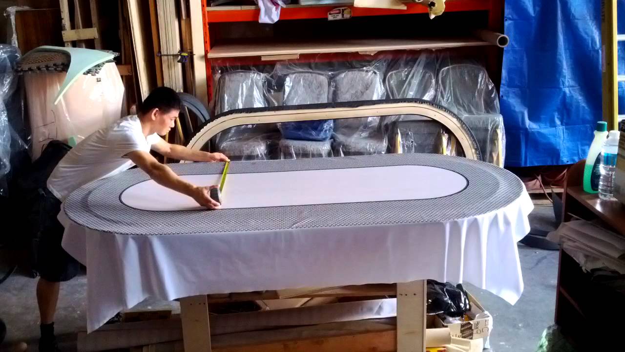 Poker table cloth installation YouTube