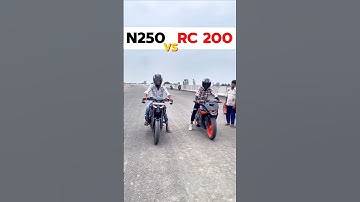 Pulsar N250 vs KTM Rc 200 drag race #n250 #pulsarn160 #pulsar #drag #shorts