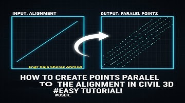 How to Create the Points Parallel to the Alignment in Civil 3D #user #civil3d #autocad #point #india