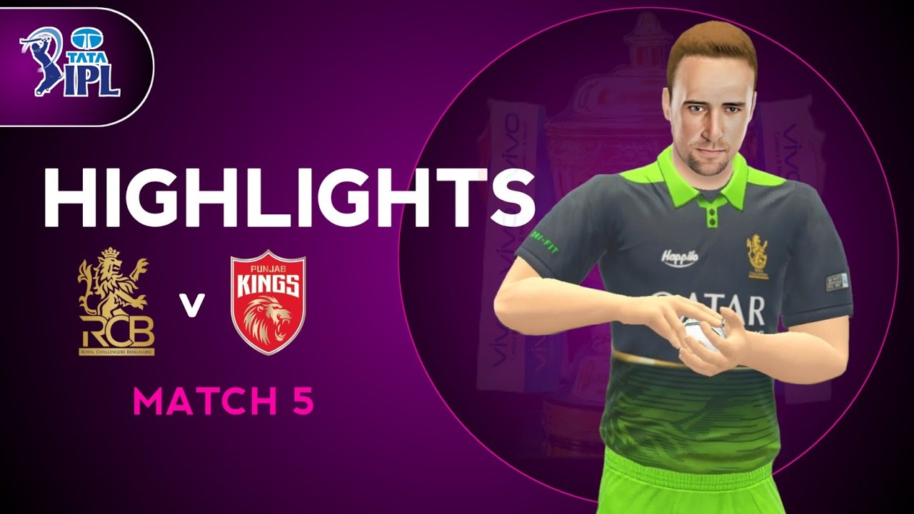 RCB Green jersey 💚 Gameplay | RCB vs PBKS IPL Auction Mode Real Cricket 24