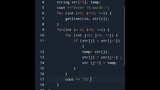 C++ Program to Sort Elements in Lexicographical Order ⚡ #education #programming #shorts