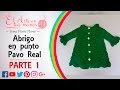 APRENDE A TEJER ESTE ABRIGO EN PUNTO PAVO REAL PARA NIÑAS TEJIDOS A CROCHET /GACHILLO PASO A PASO