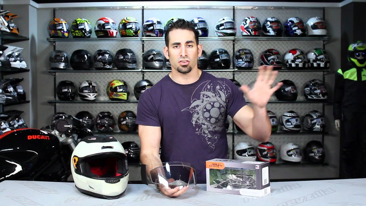 e-Tint AX-10 & MX-8 Tinting Faceshield Visor Review at RevZilla.com