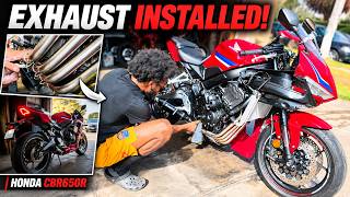 Installing a New Exhaust on My Honda CBR650R (Sound Test!)