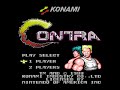 Contra 1988 Konami NES Title And Attract Screens