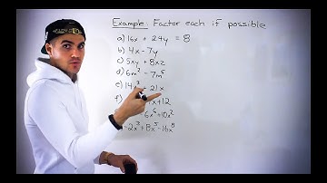 Grade 10 Math (Ontario, MPM2D) - Factor Greatest Common Factor (GCF)