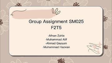 Group Assignment Math (SM025)