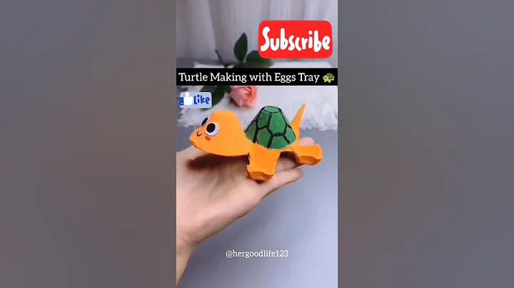 DIY-Turtle Making with Eggs Tray 🐢 #diy #craft #turtle #shorts #viral
