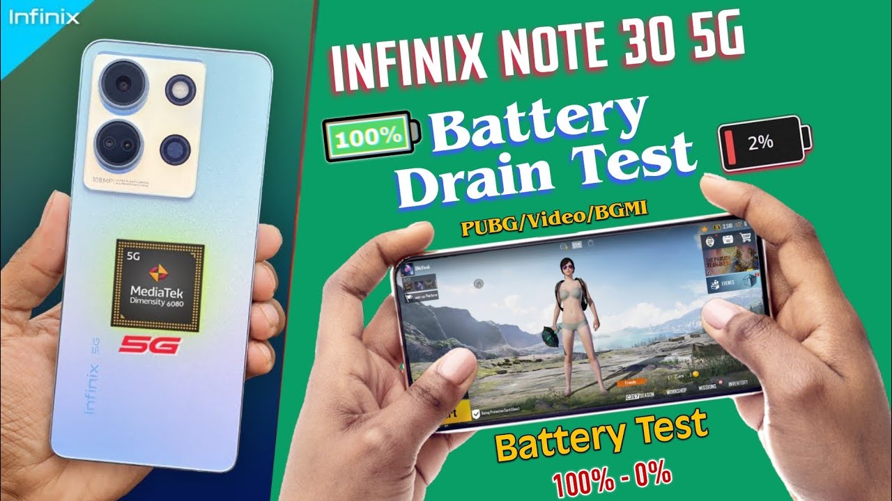 Battery Infinix Note/note 30 Infinix Note 30 5G Battery Drain Test 100% to 0% || infinix Note 30 ...
