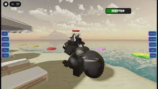 Digesting a large meal on the beach (Roblox Vore, reupload) 