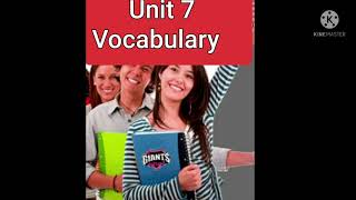 Unit 7 Vocabulary Final Revision Giants