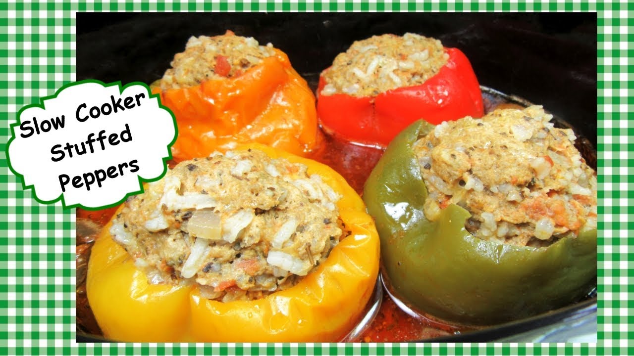 Slow Cooker Stuffed Bell Peppers - Fab Everyday